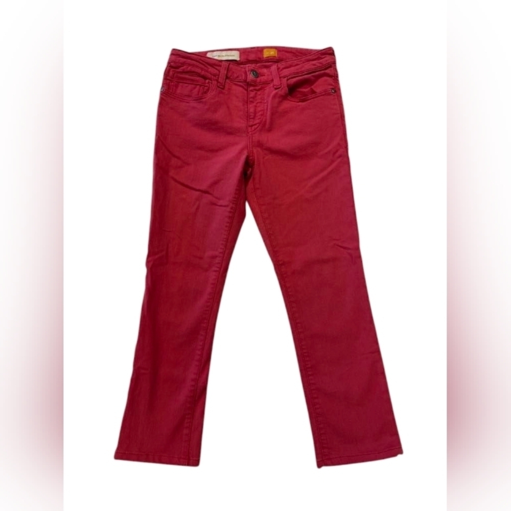 Pilcro and the letterpress Anthropologie Coral Skinny Jean Size 26 EUC - Picture 5 of 11